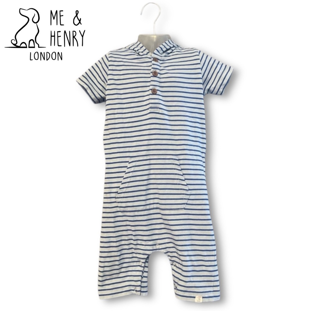 Me & Henry Striped Charlie Playsuit